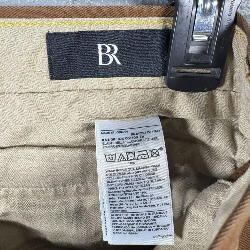 Banana Republic Chinos Men 33x30 Slim Fit Stretch Preppy Smart Casual